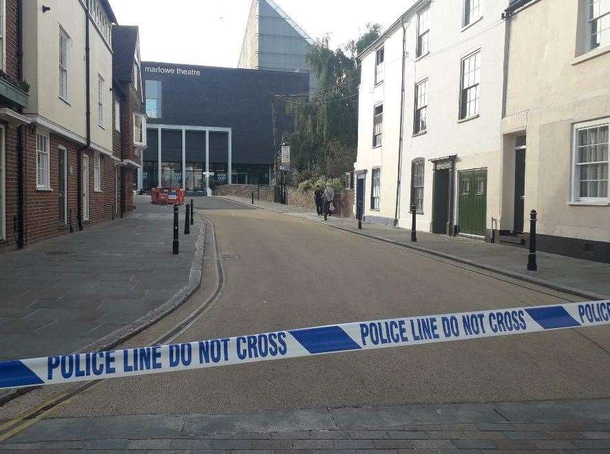 Part of The Friars has been cordoned off