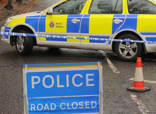 The road was closed while the emergency services dealt with the incident.