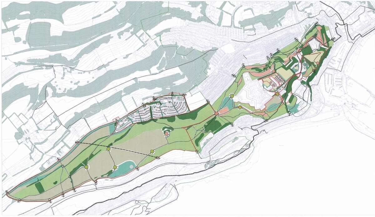 An artistic impression of what the development at Farthingloe could look like. Picture: Capita Symons