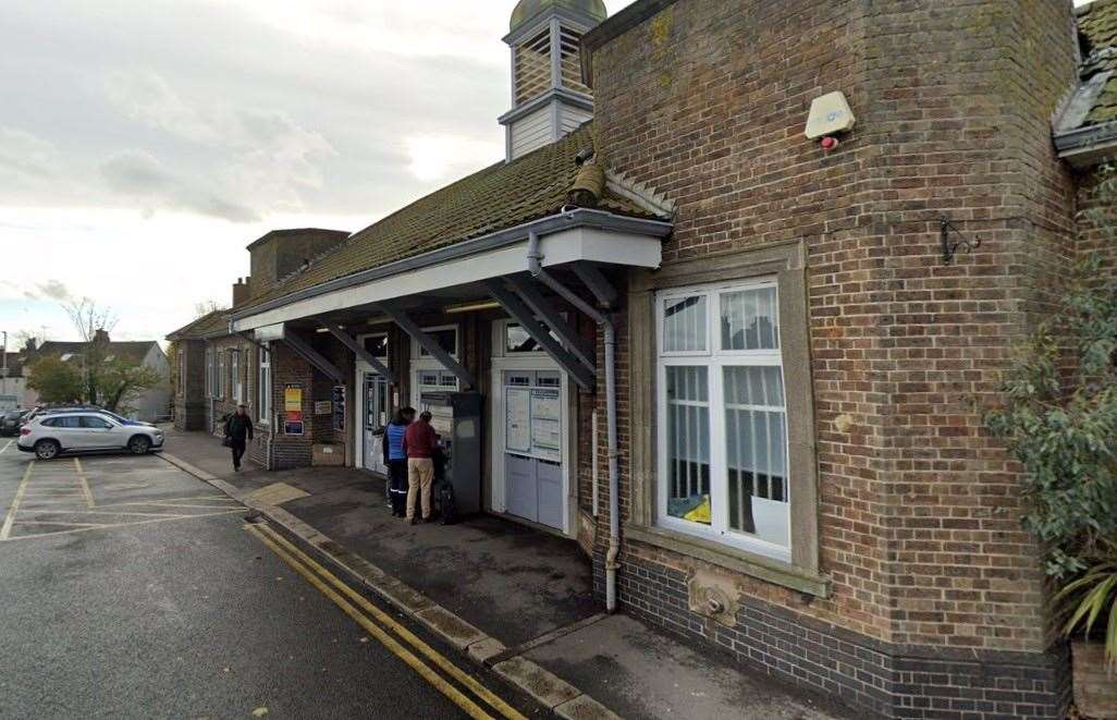 A yob smashed a train window at Broadstairs railway station. Picture: Google