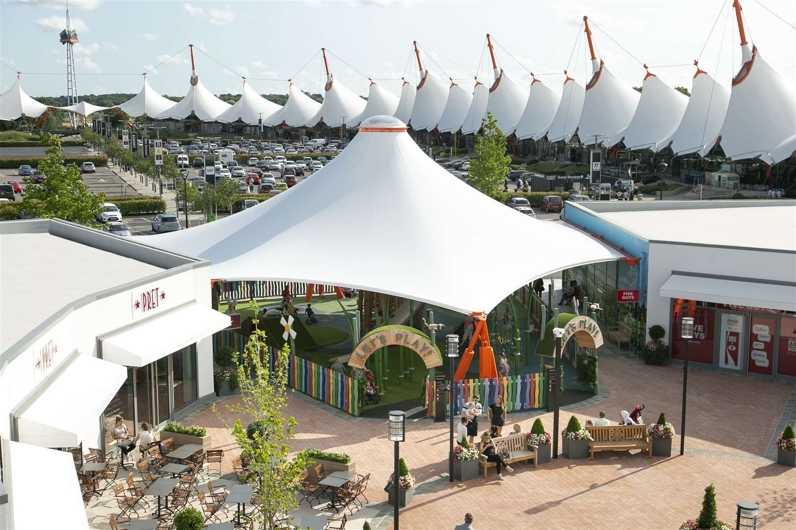 The thief also took handbags from Michael Kors at the Ashford Designer Outlet