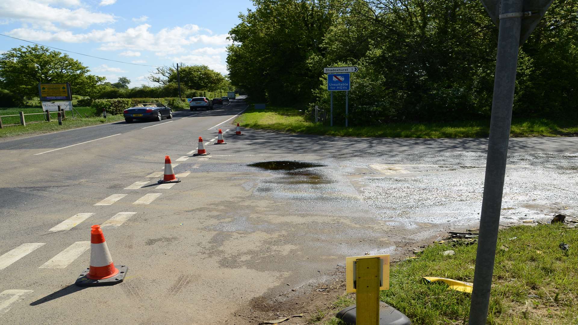 The crash happened at the junction of the A28 and Bethersden Road. Picture: Gary Browne