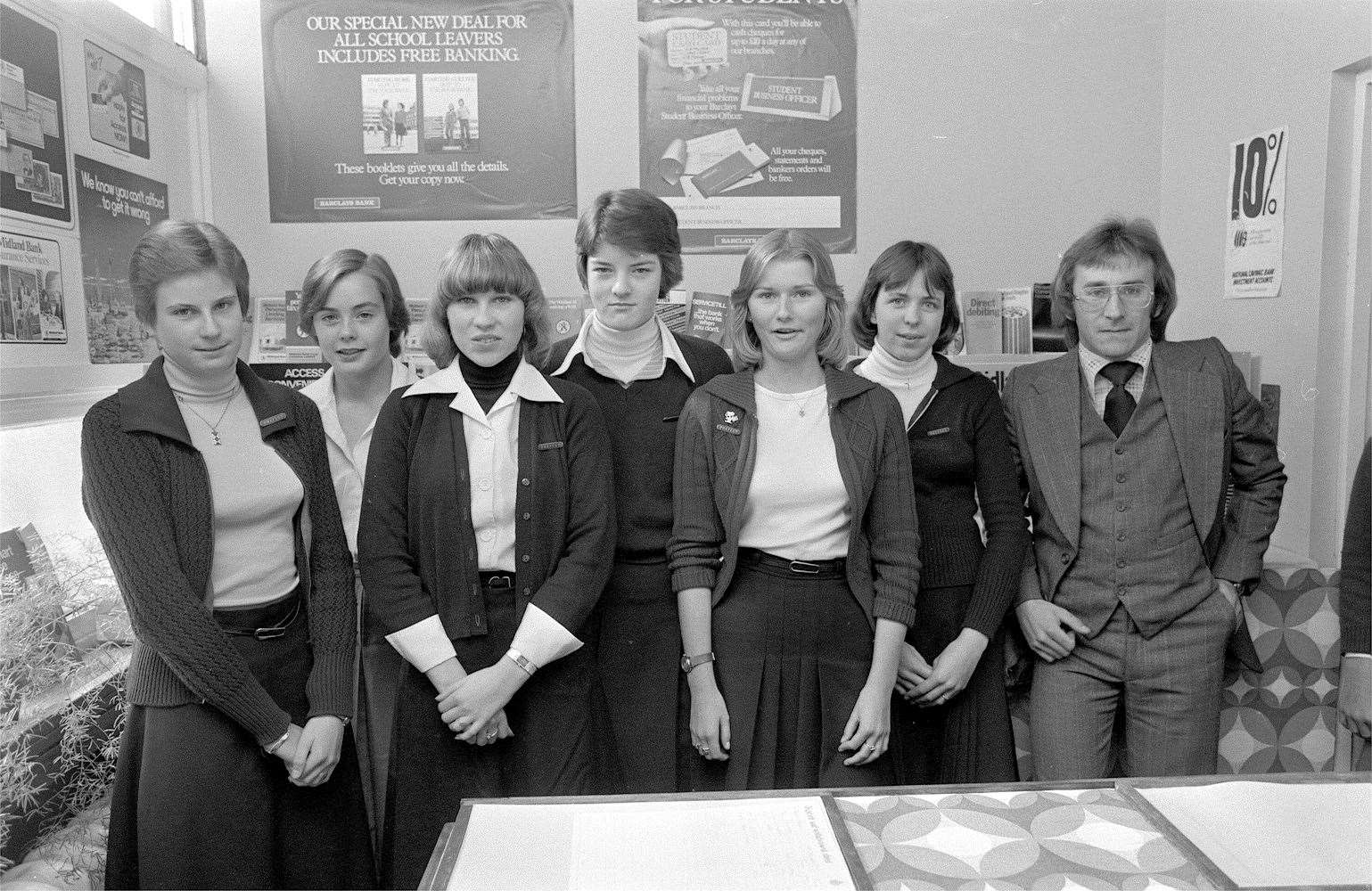 Herne Bay Secondary School girls in 1977