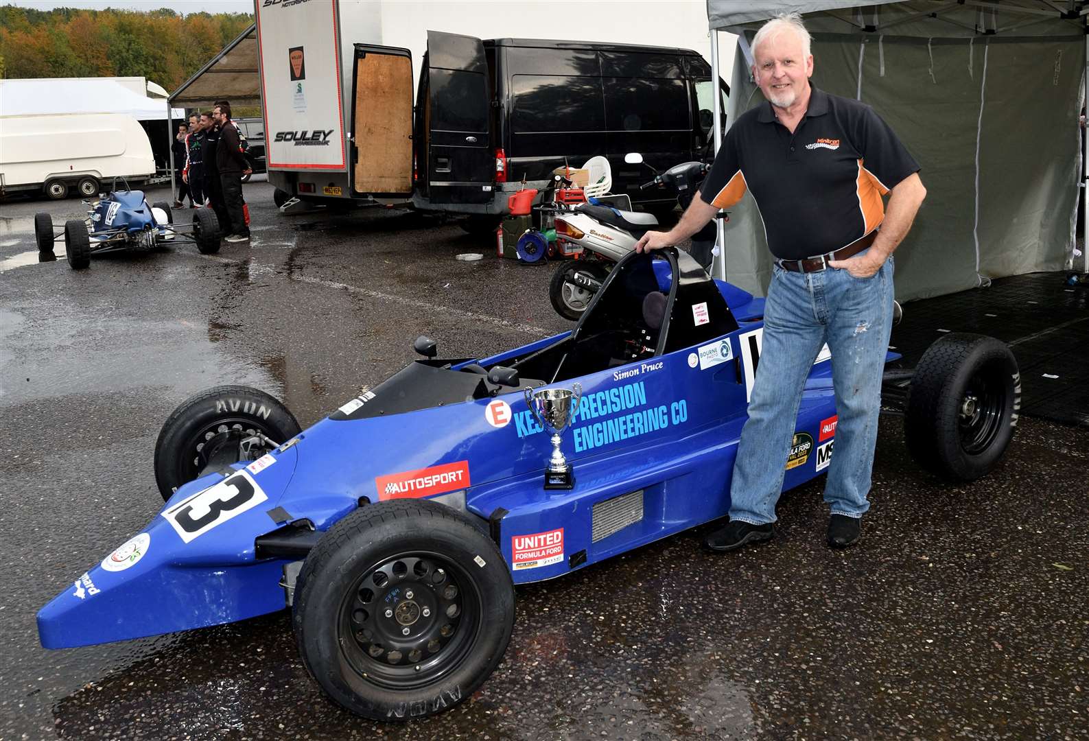 Chattenden’s Simon Pruce took part in his final two Formula Ford races before retiring. Picture: Simon Hildrew