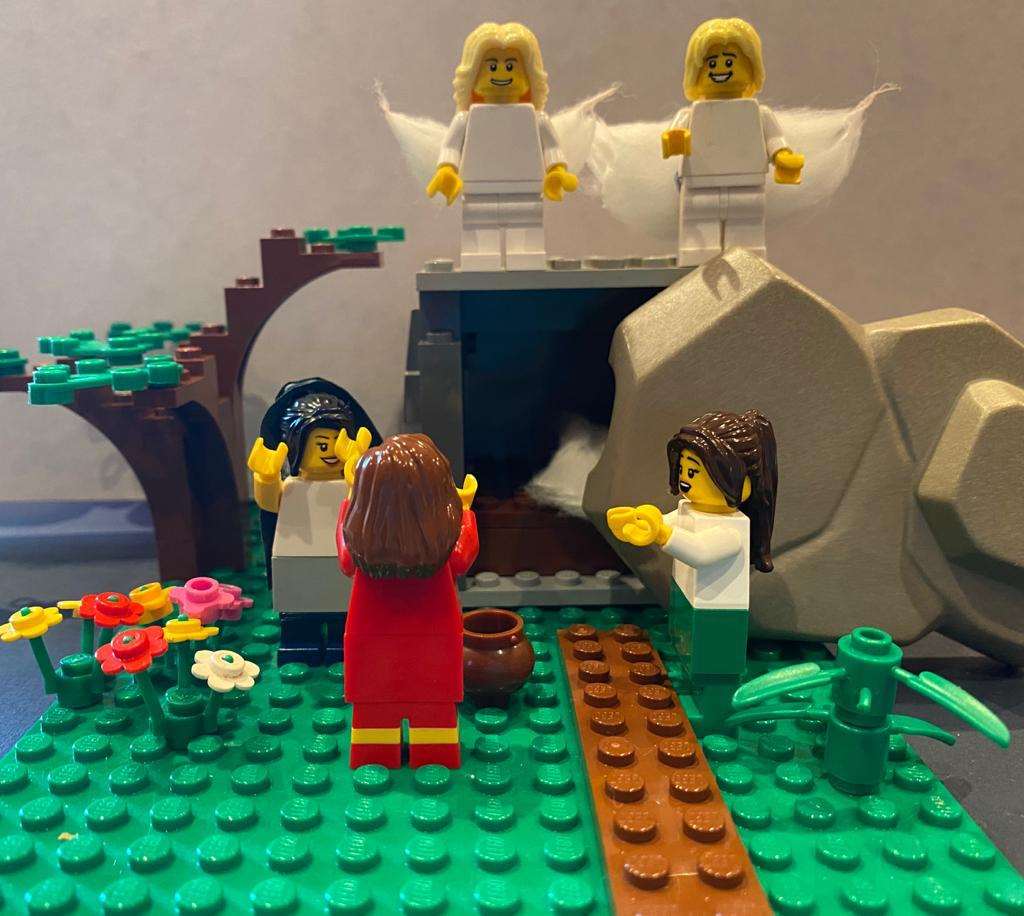 A Lego imagining of the resurrection (Niamh Newton/PA)