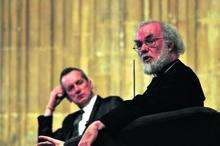 Frank Skinner and the Archbishop of Canterbury Rowan Williams