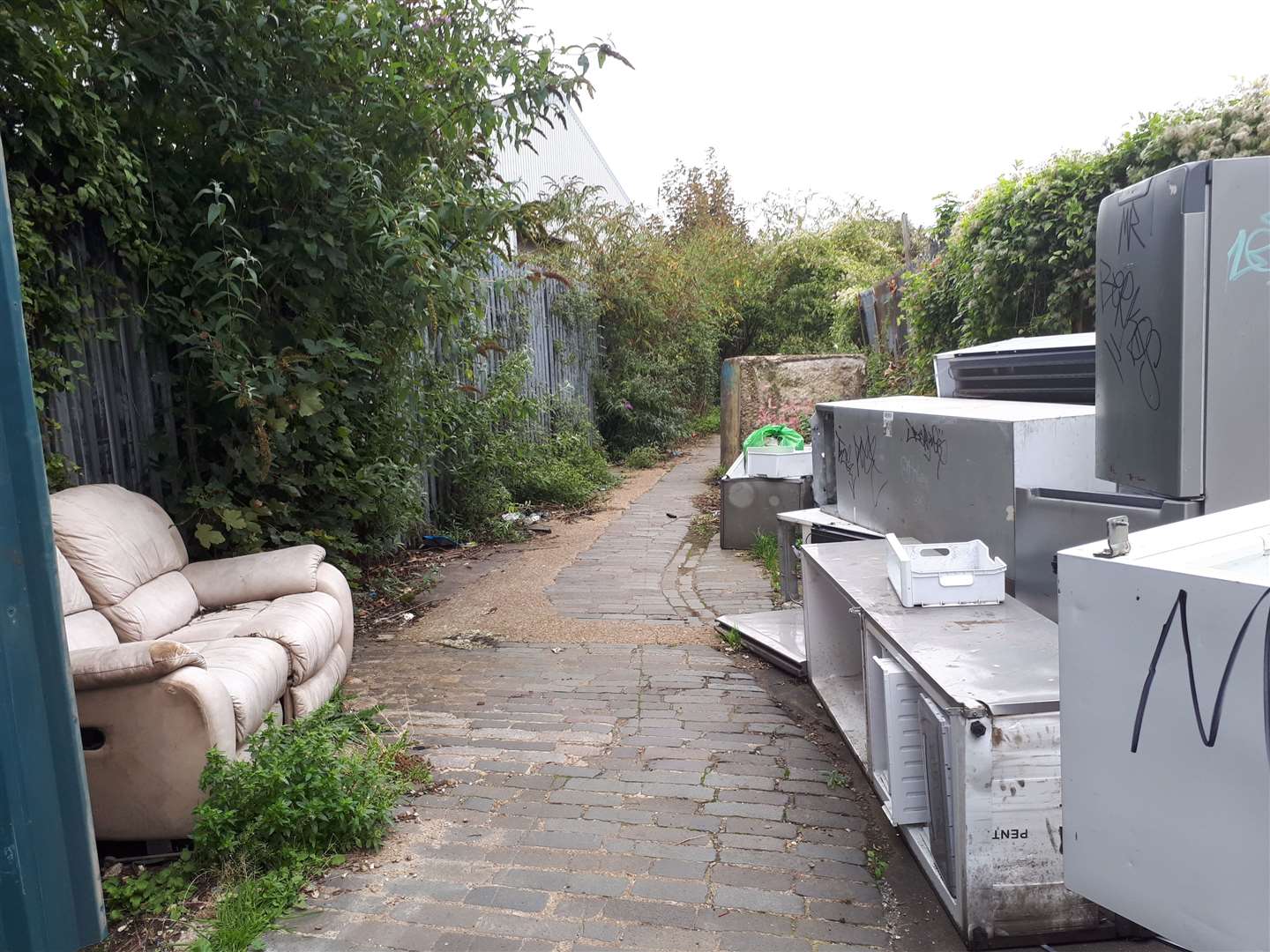 Fly-tipping found on the industrial estate close to the Ship and Lobster Inn in Gravesend Photo: Wayne Dixon