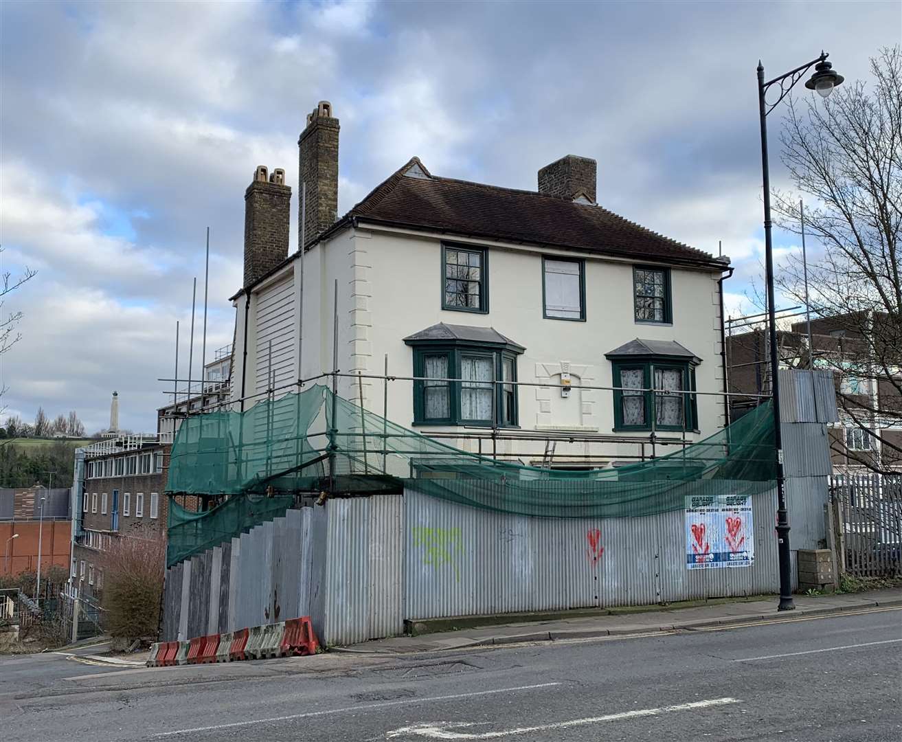 Boarded up - the old Lord Duncan pub