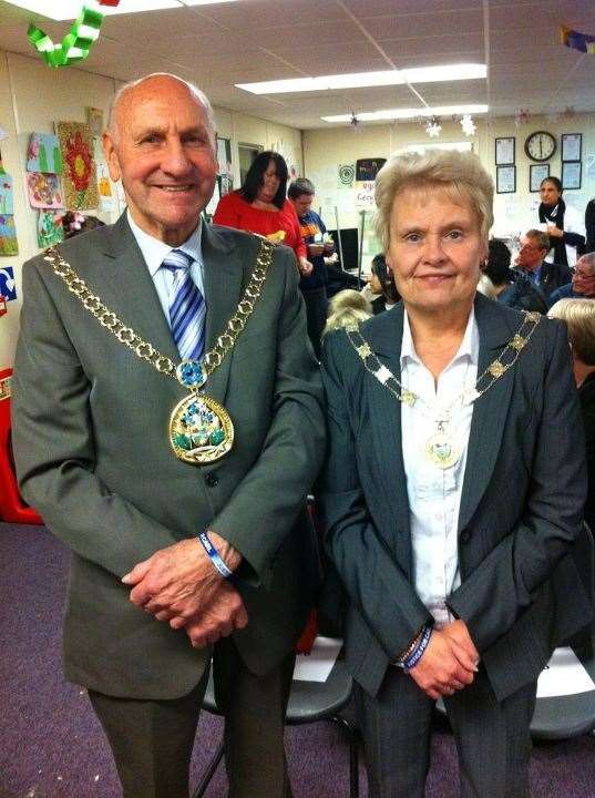 Mayor and Mayoress of Swale Cllr Ben Stokes and Cllr Sylvia Bennett at the New Road Community Centre in Minster. Picture: Shannon Mitchell