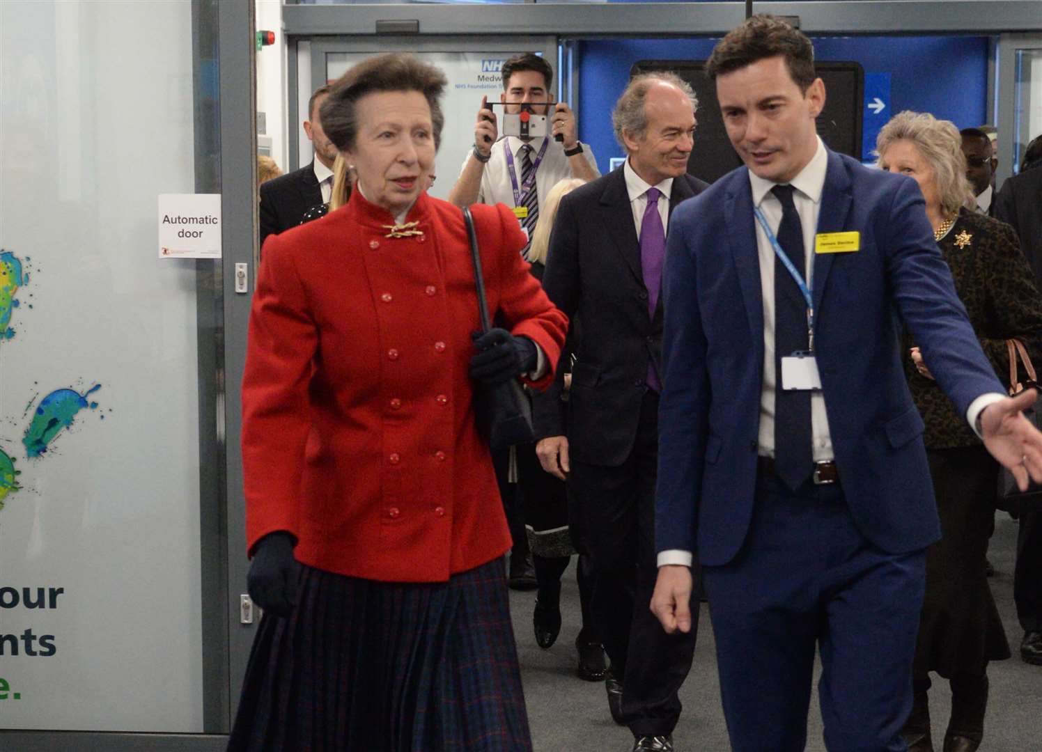 HRH The Princess Royal with James Devine, Chief Executive, at Medway Maritime Hospital Picture: Chris Davey