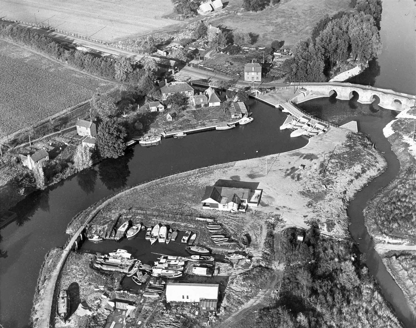 Yalding from above in 1958. Picture: Skyfotos