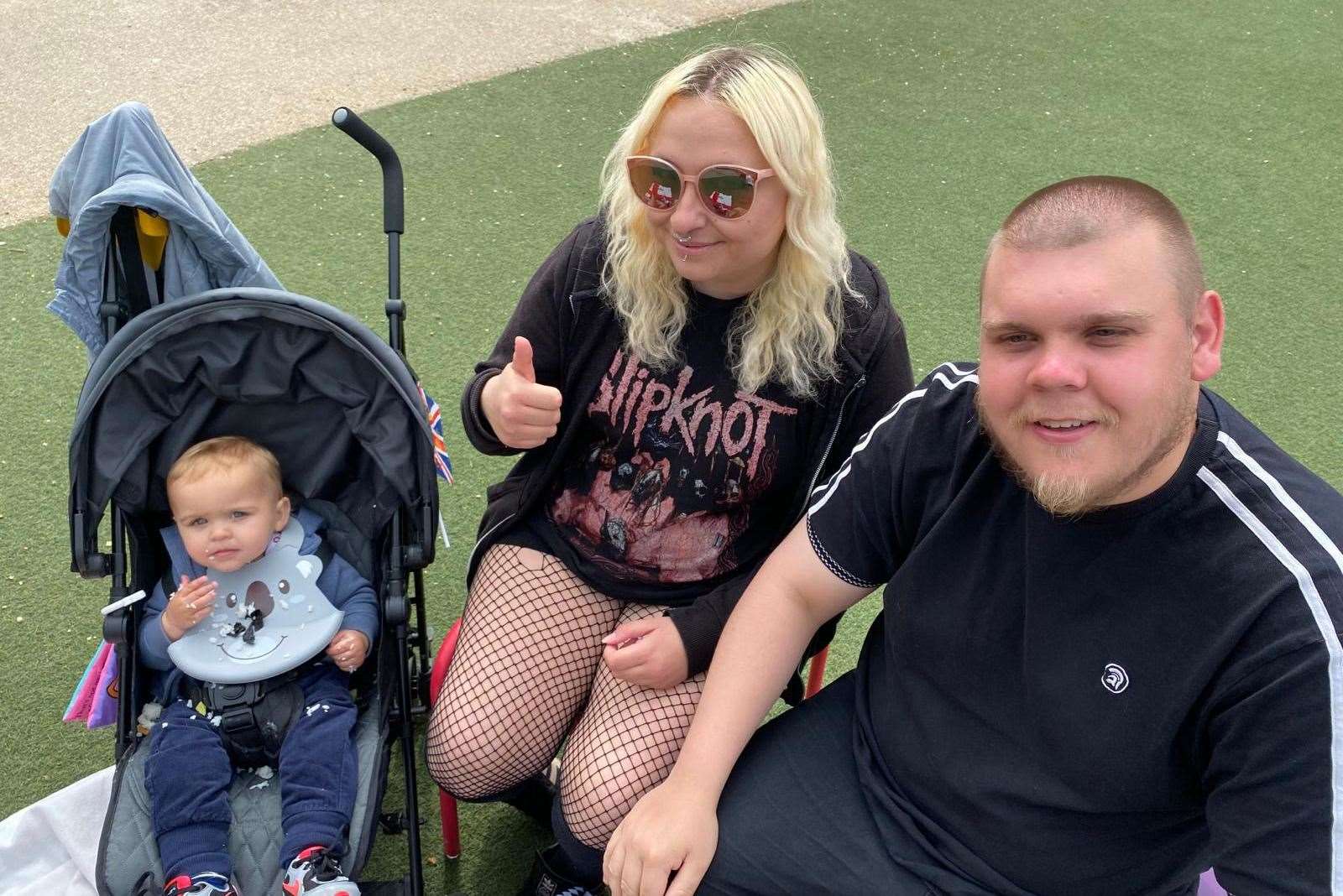 Cary Edby, from Ramsgate, who fell down a 12ft drop and fractured her neck in three places has made a miracle recovery and welcomed a baby boy. Picture: SWNS