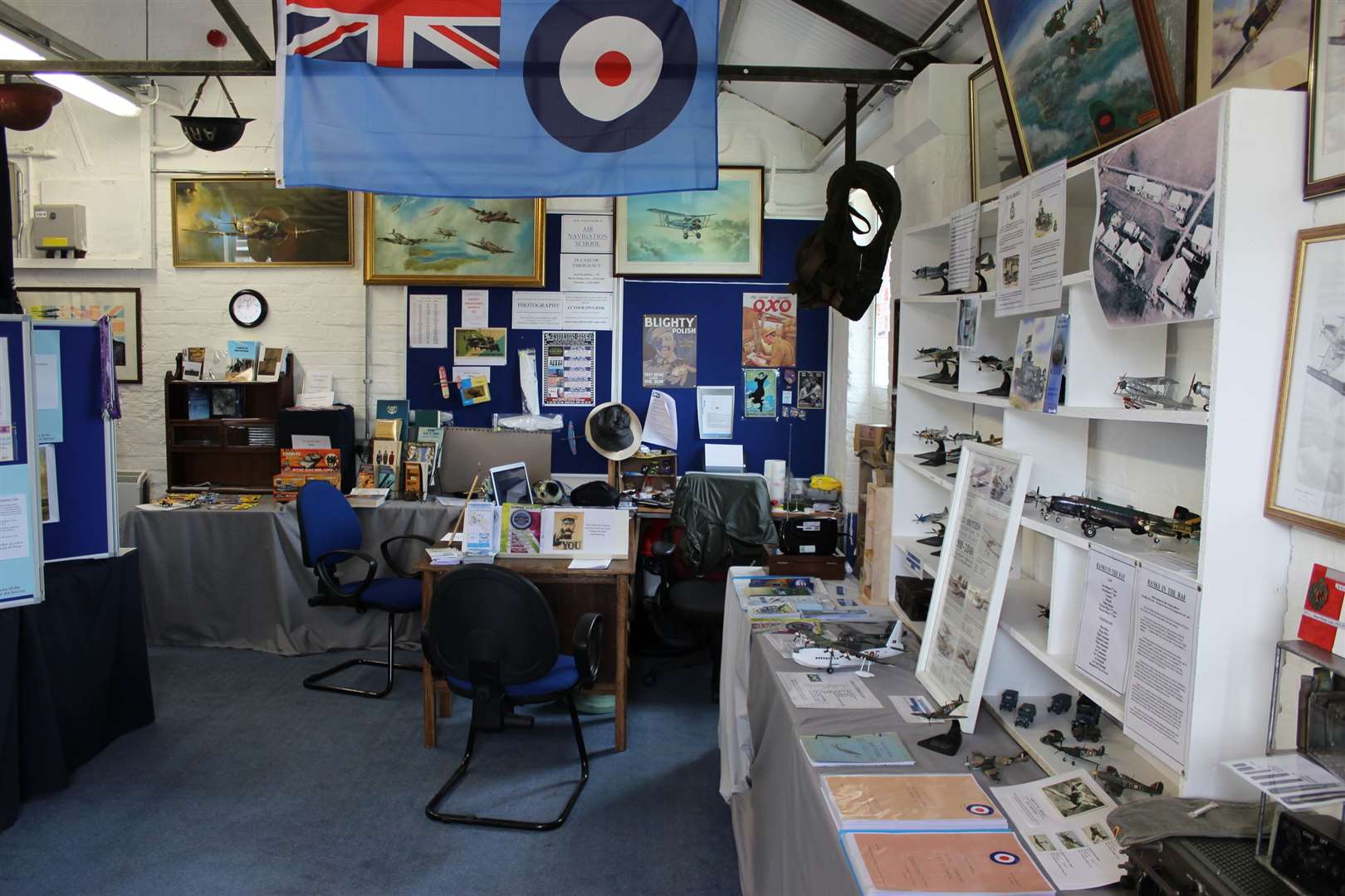 Inside Eastchurch Aviation Museum celebrating the birthplace of British aviation