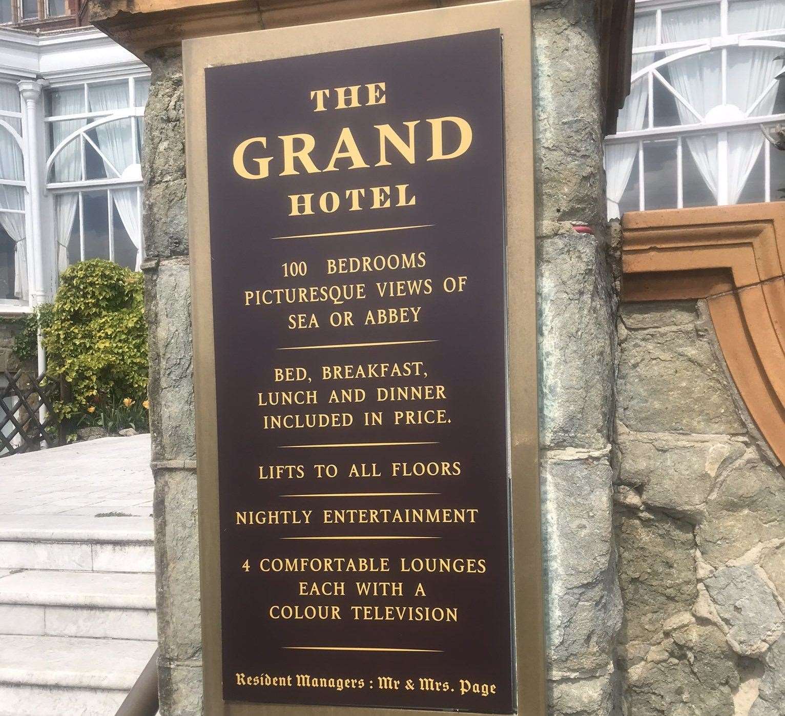 Another sign has been added to The Grand. Photo: Ian Everley