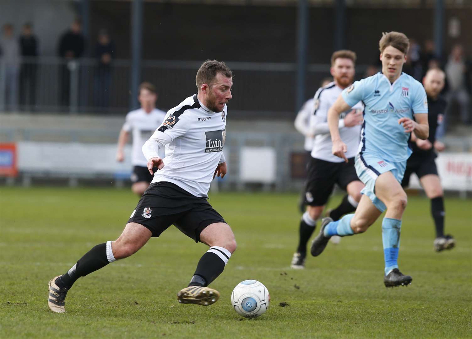 Ryan Hayes takes on the Bath City defence Picture: Andy Jones