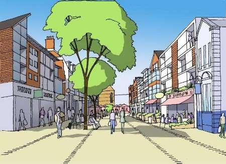 An artists's impression of Gillingham Square