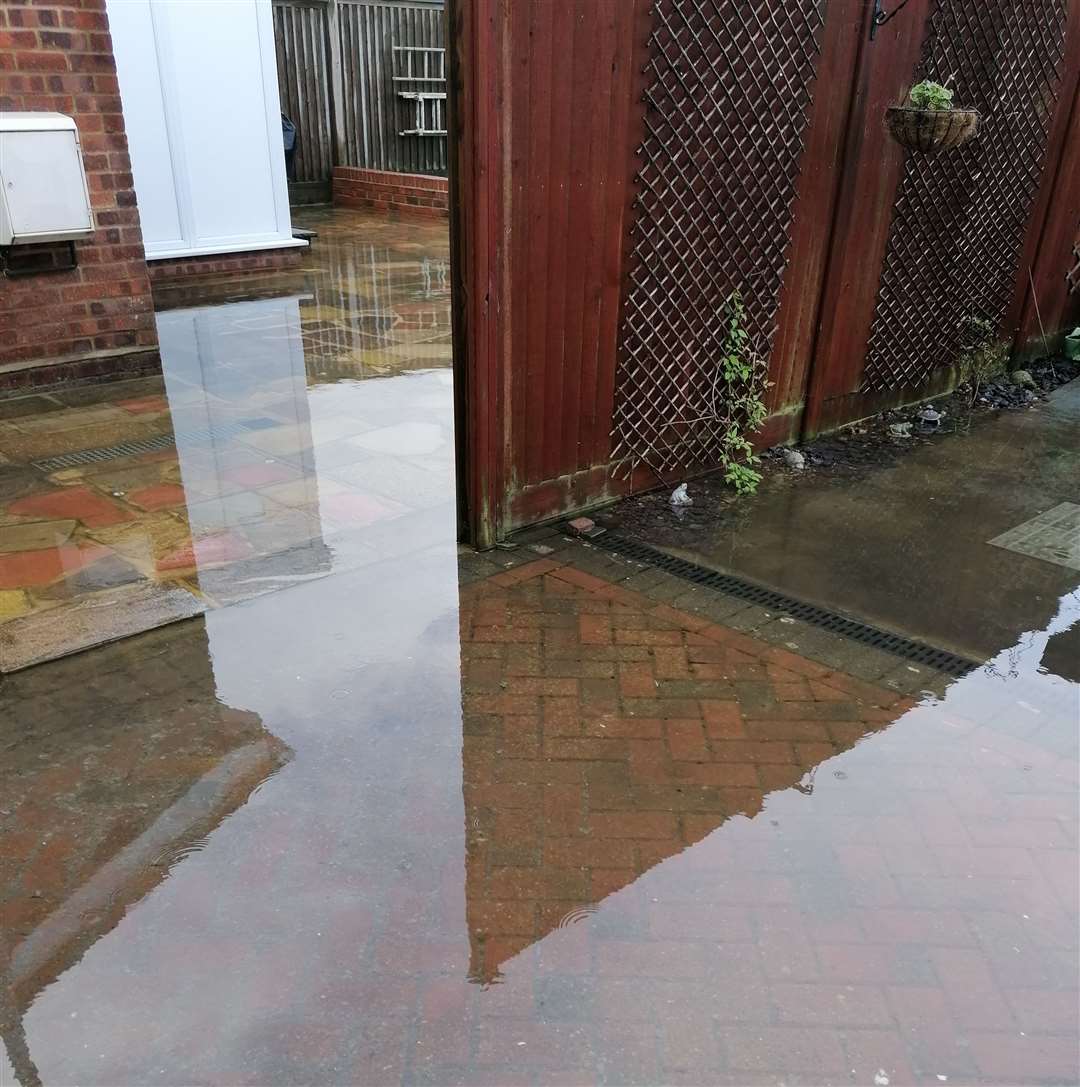 Residents have been forced to paddle through six inches of water and sewage. Picture: Phillipa Omerod