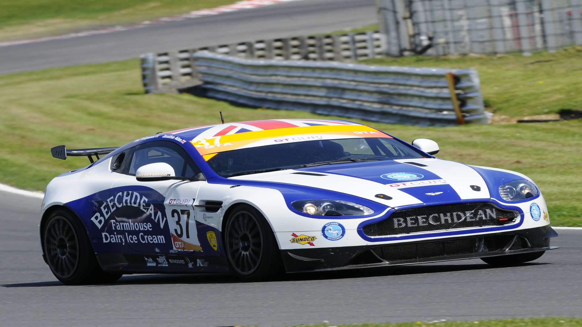 TV's Paul Hollywood winning his class in the GT Cup race at Brands Hatch in May Picture: Simon Hildrew