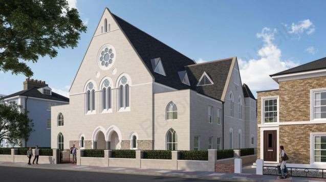 CGI of what the former temple could look like if converted into flats. Picture: Gravesham Borough Council