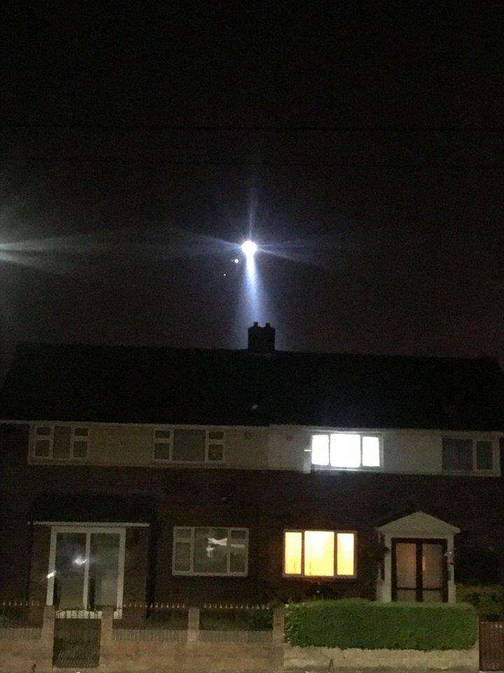 A helicopter could be seen with it's search light on near St Hilda's Way, Gravesend. (2900494)