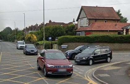 The two cars crashed on the junction between Plains Avenue and Loose Road, Maidstone. Picture: Google Street View