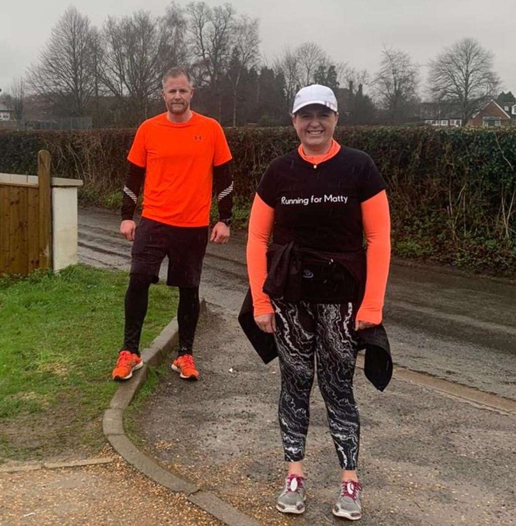 Brother Neil Scott and friend Lisa Tolley are running for charity in memory of Matthew Scott