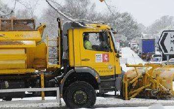 A gritter in Lenham during the worst of the Beast for the East