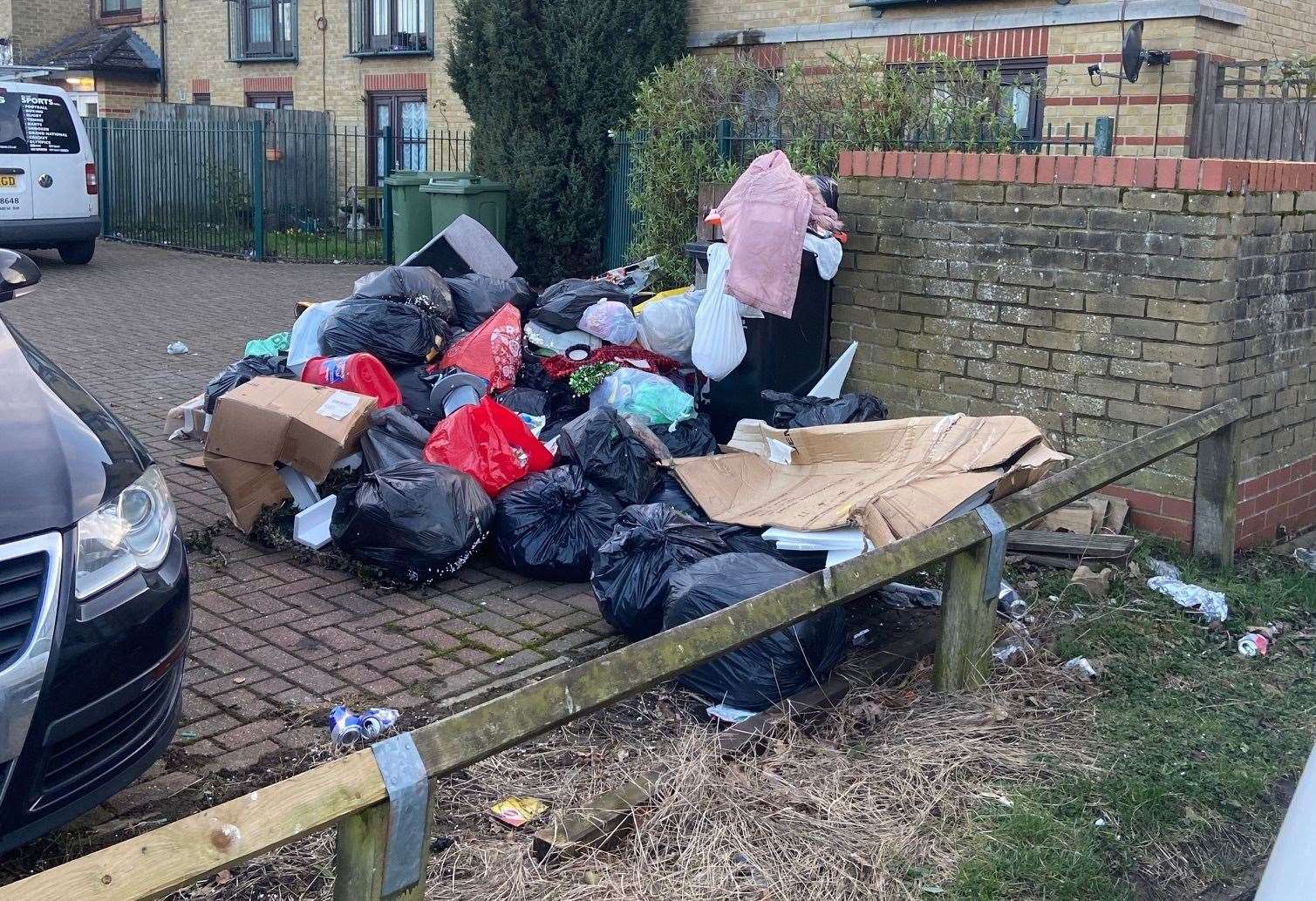 Westmorland Road rubbish. Picture Ben Sinden