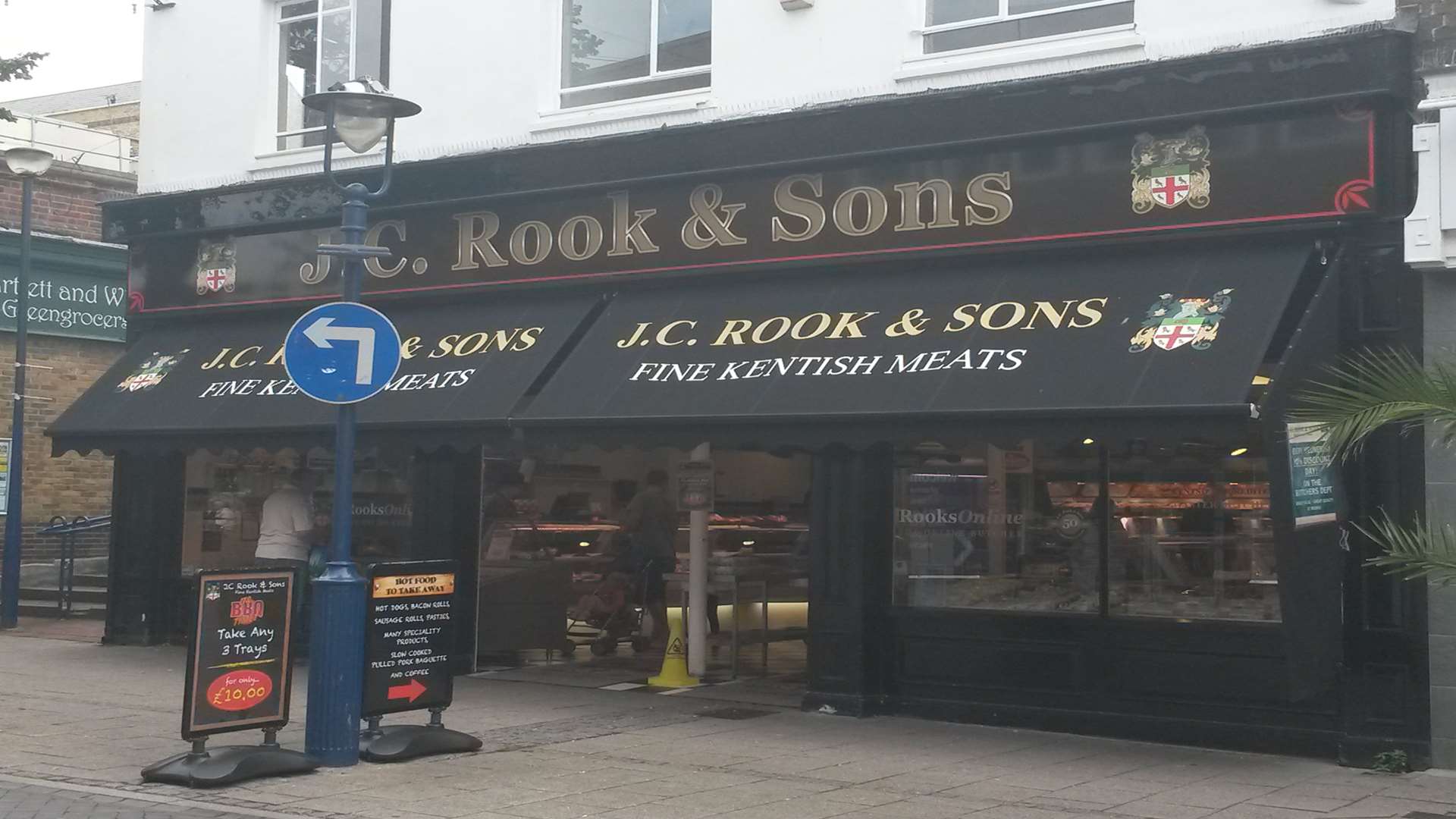 The disabled pensioner was attacked in JC Rook and Sons, King Street.