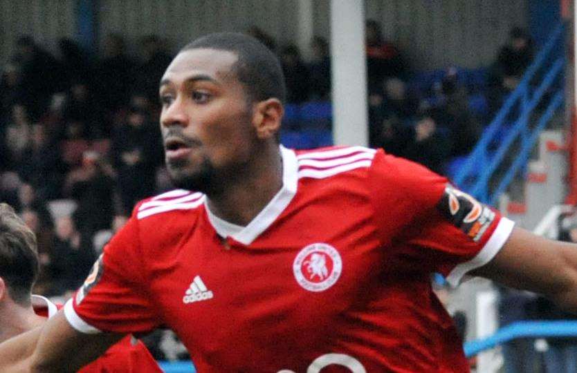 Welling's Danny Mills saw red on Saturday. Picture: David Brown