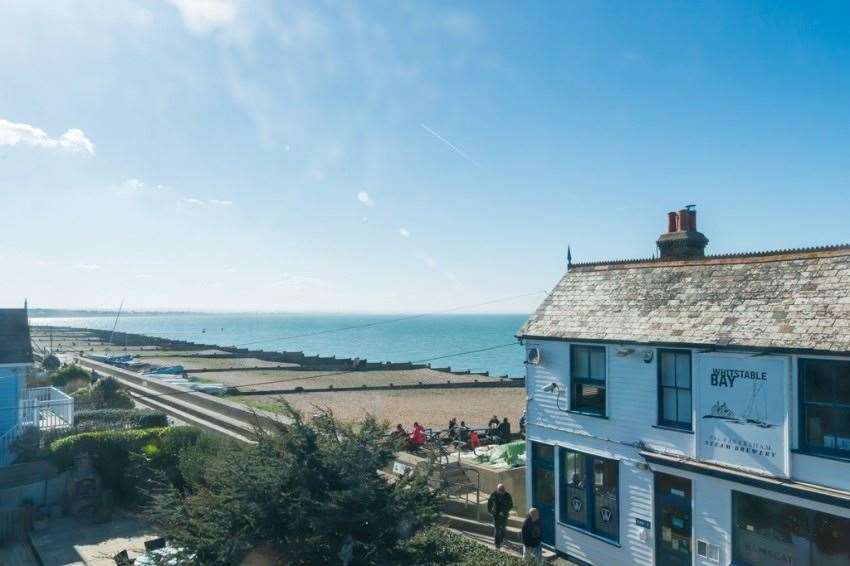This four-bedroom house overlooks Whitstable's renowned Old Neptune pub. Picture: Woodward and Bishopp