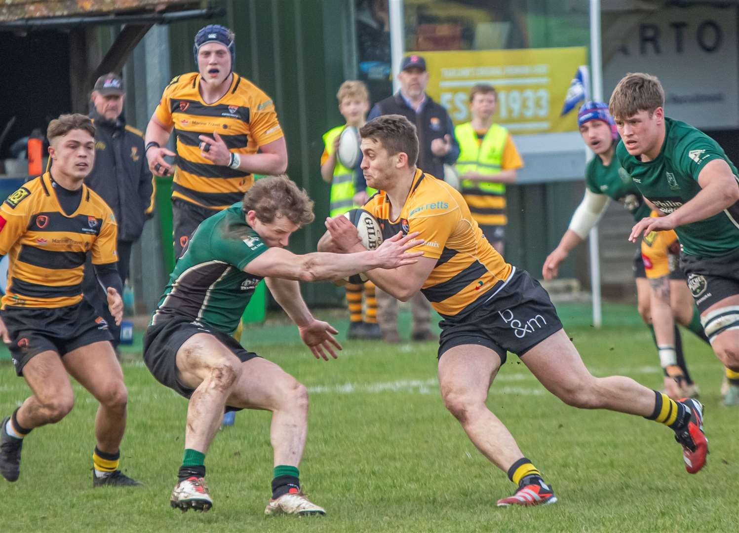 Canterbury’s Will Waddington on the charge against North Walsham. Picture: Phillipa Hilton