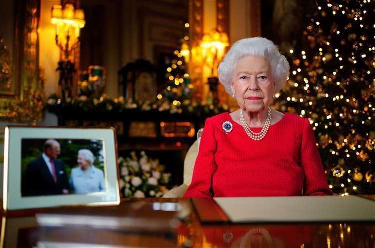 The Queen recording her annual Christmas broadcast in 2021 - in what would turn out to be her last. Picture: Victoria Jones/PA