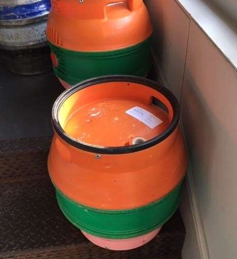 Even the casks add colour to the Jug, and some are turned into stools