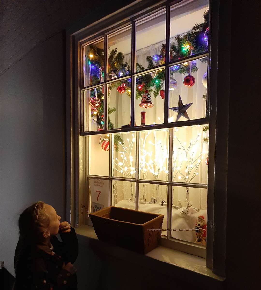 People can admire the decorated windows at different locations around Sandwich