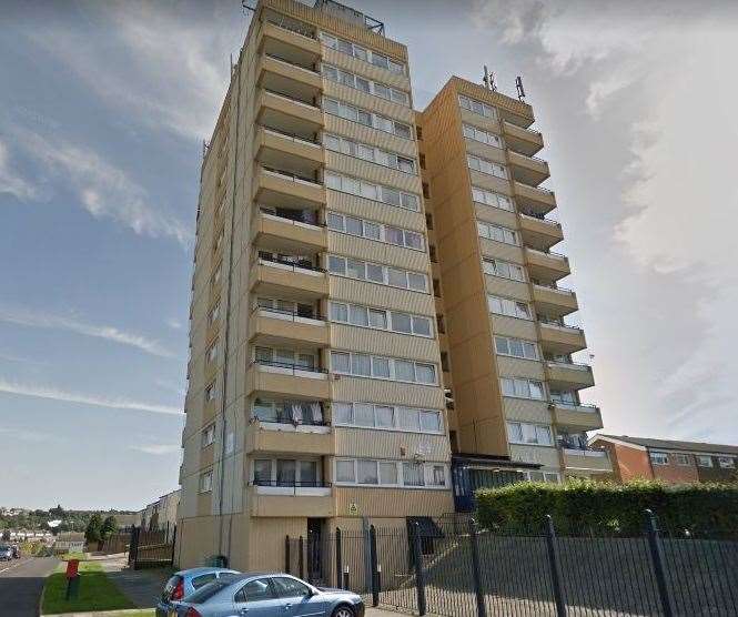 James O'Rourke’s body was found on a stairwell at Caulkers House in Chatham. Picture: Google