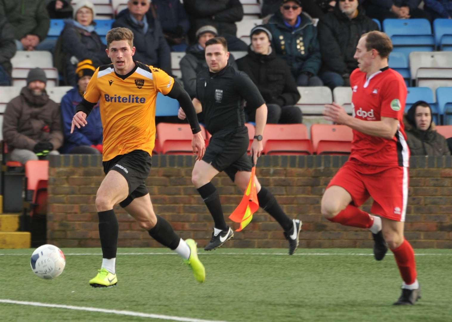 Max Watters in action for Maidstone at Eastbourne last season Picture: Steve Terrell