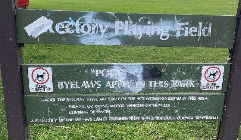 Rectory Park in the town centre has seen vandalism and homophobic abuse recently