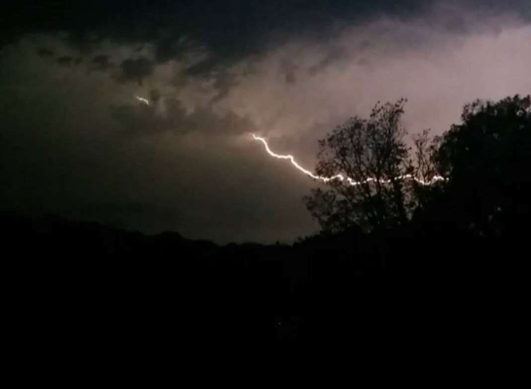 Lightning captured over Barham. Picture: Emma Edwards.