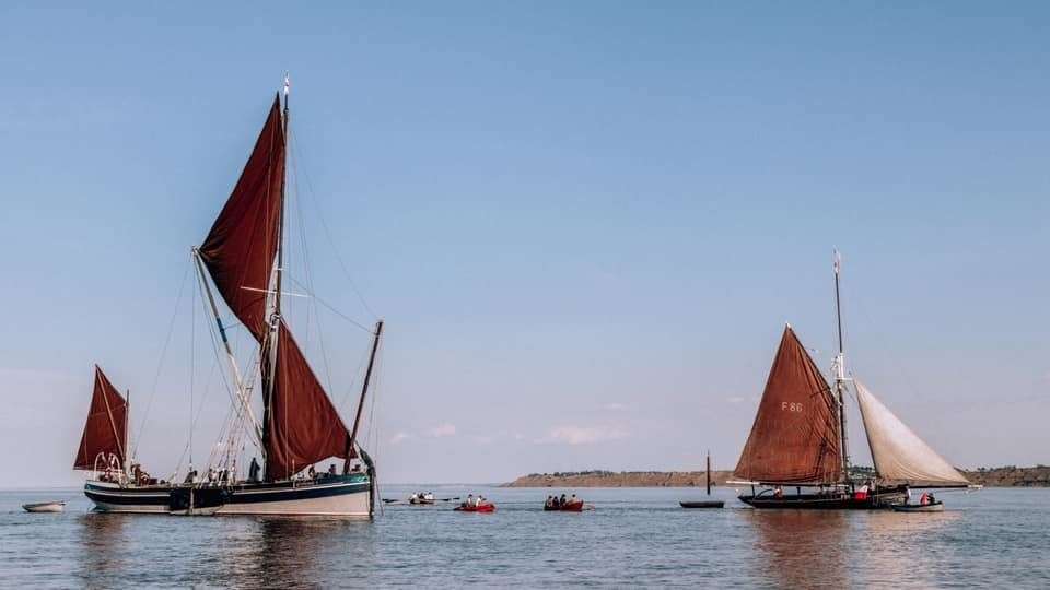 Thames sailing barge the Edith May was featured in the film Vindication Swim shot off the coast of Minster, Sheppey. Picture: Janet Brown