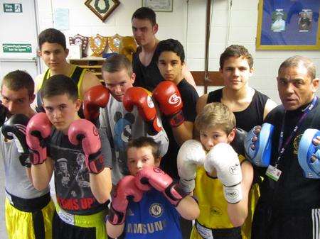 Fighters at the first session at the Invicta Amateur Boxing Club’s new home at the Sea Cadets Hall, Hampton