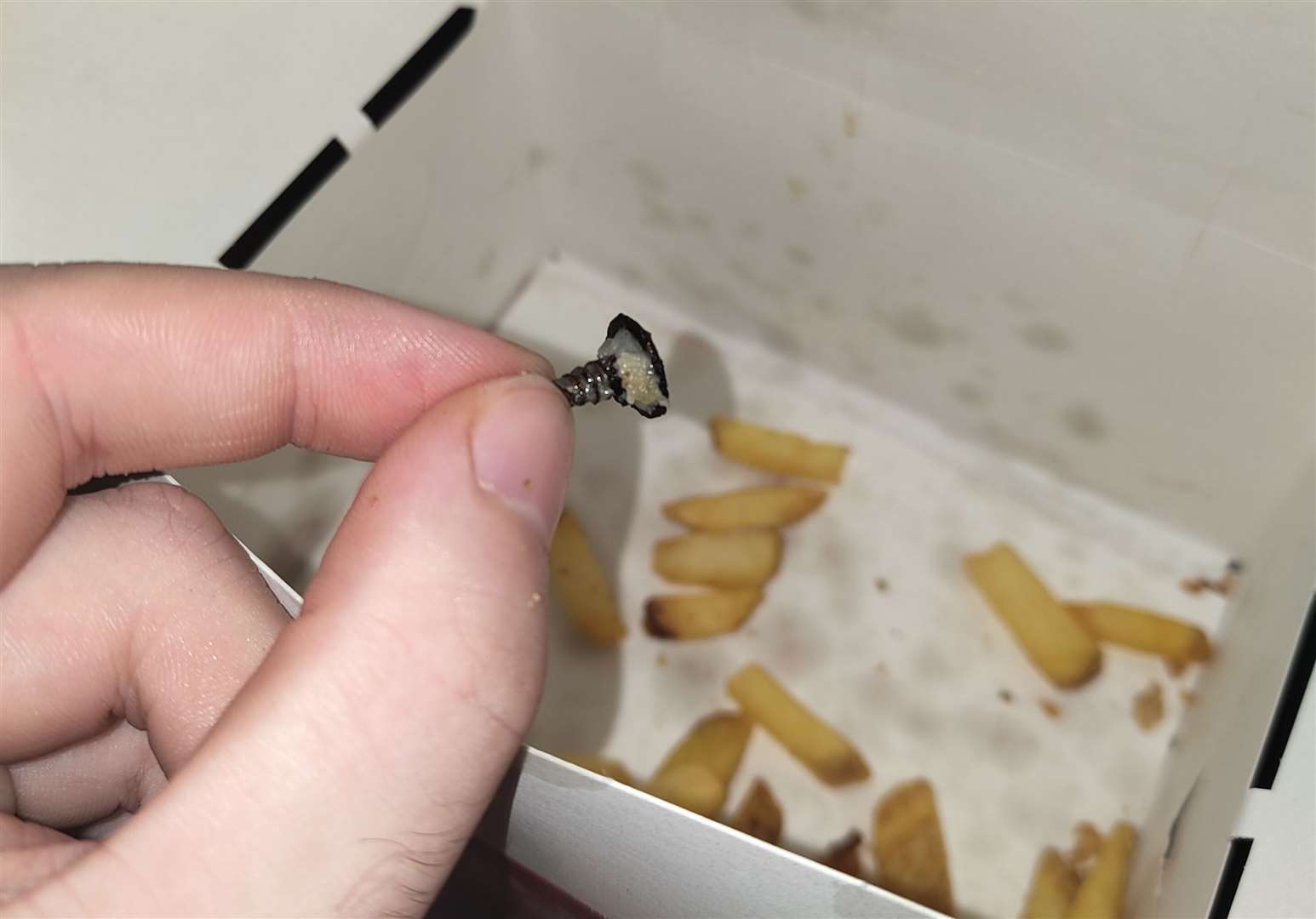 The fried screw found in a Gillingham KFC meal