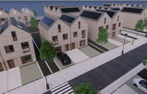 Each home will feature its own garden and driveway. Picture: KSR Architects and Interior Designers