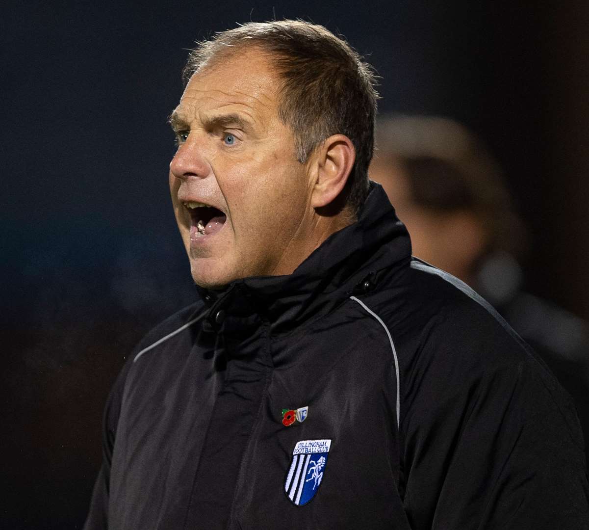 Gills boss Steve Lovell shouts instructions from the sidelines Picture: Ady Kerry