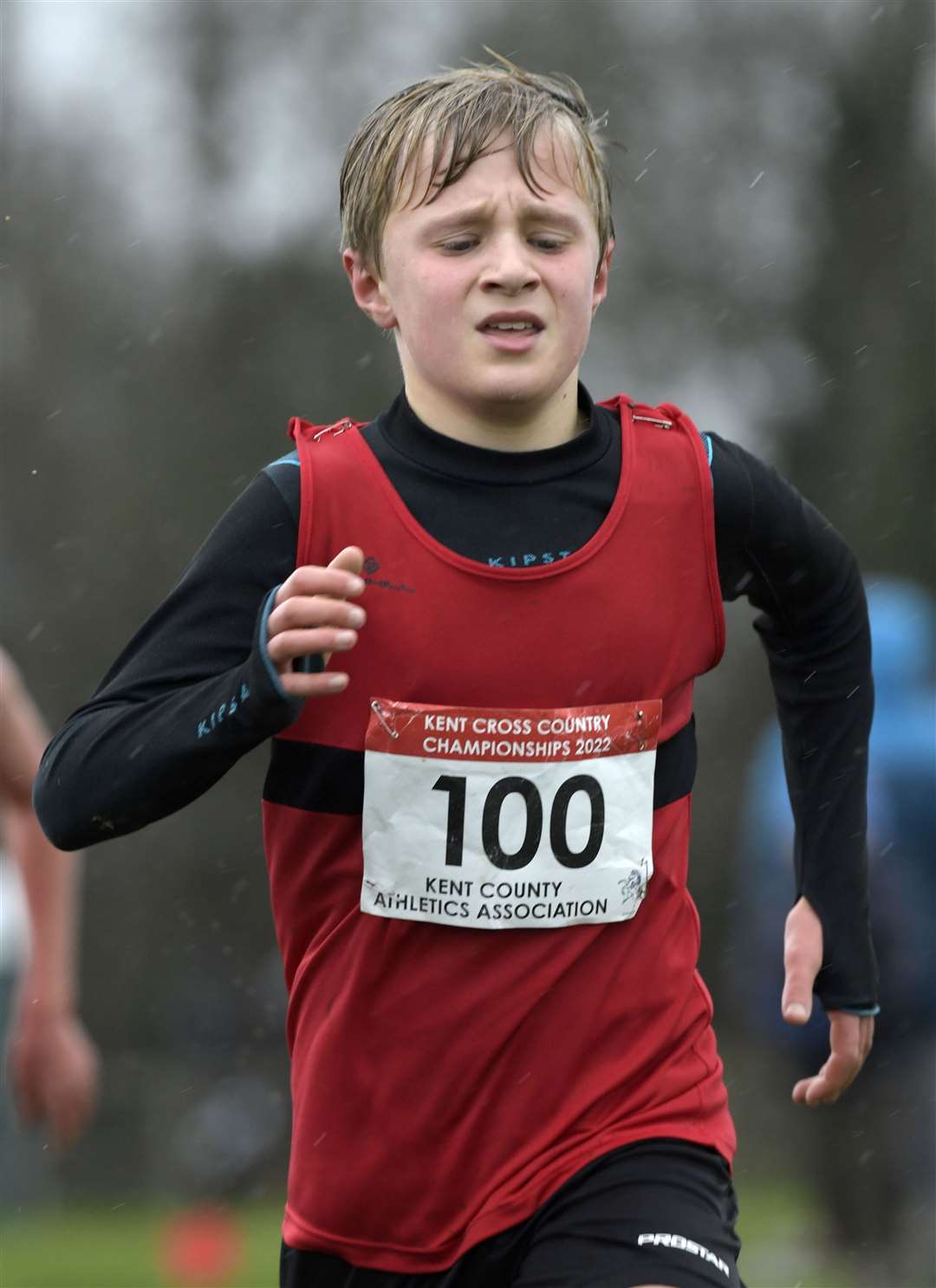 Medway and Maidstone's Freddie Gibson ups the pace in the under-13 boys' race. Picture: Barry Goodwin (54151890)