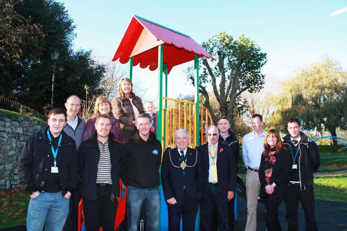 Community partners work together to improve facilities at the Bulwarks play area in Sandwich