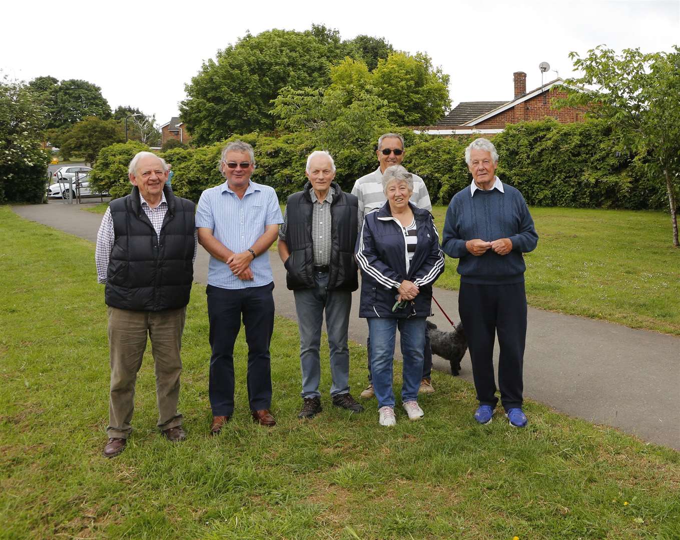 Sean Carter (right) and members of the North Loose Residents Association at Richmond Way Green
