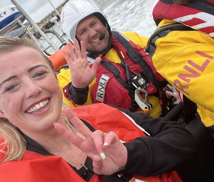 Michaela Ogilvie was full of praise for the lifeboat crews who rescued her. Pic: Michaela Ogilvie