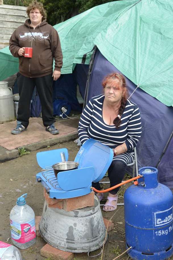 Cooking on a camping stove is a way of life for Naomi Barton and her family in Maidstone
