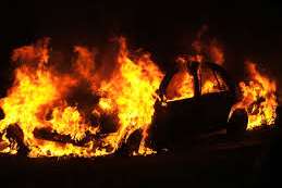 Susan Stark was pulled from the car before it burst into flames. Library image.